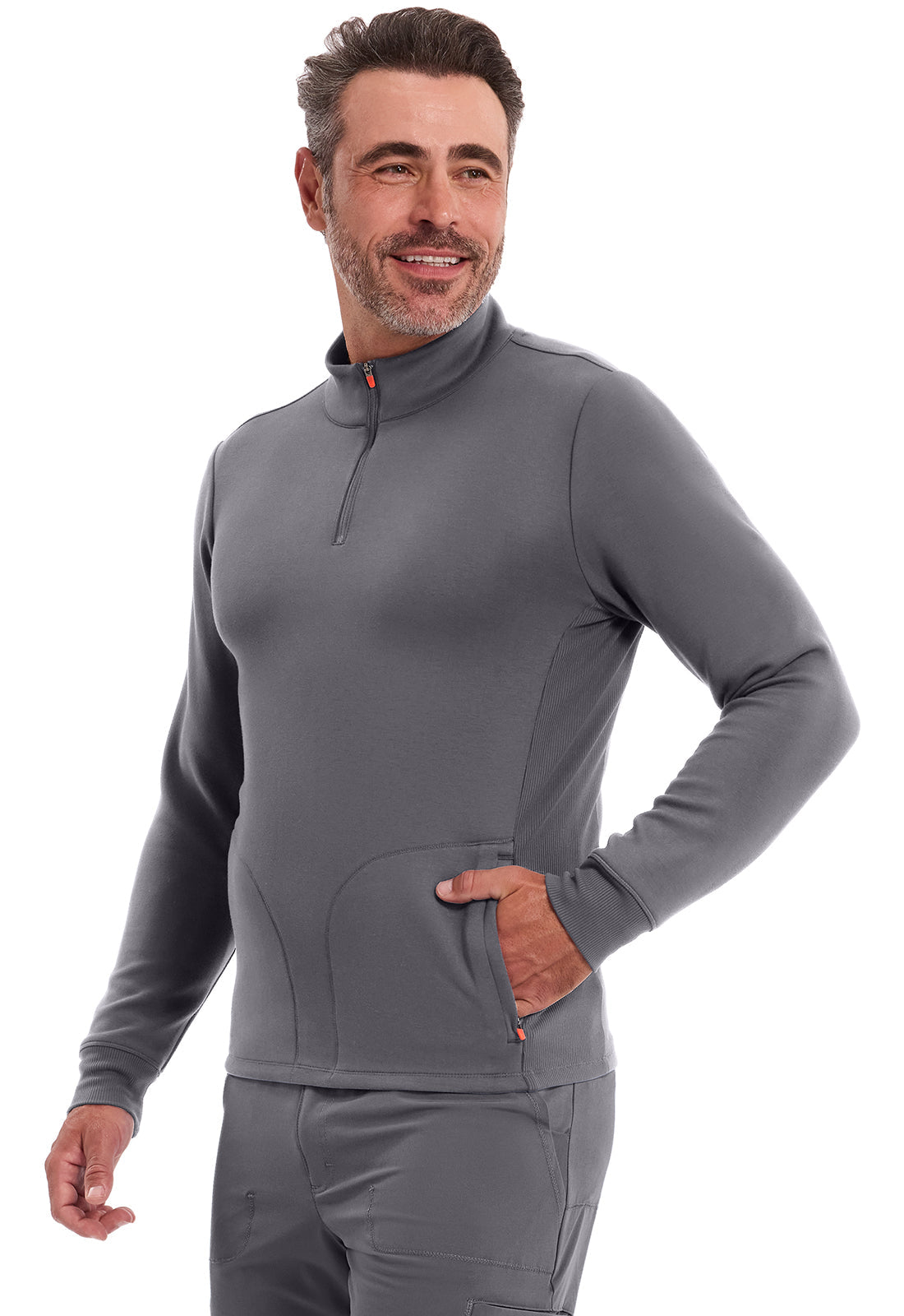 Infinity IN302 Men's Mock Neck Jacket Pewter