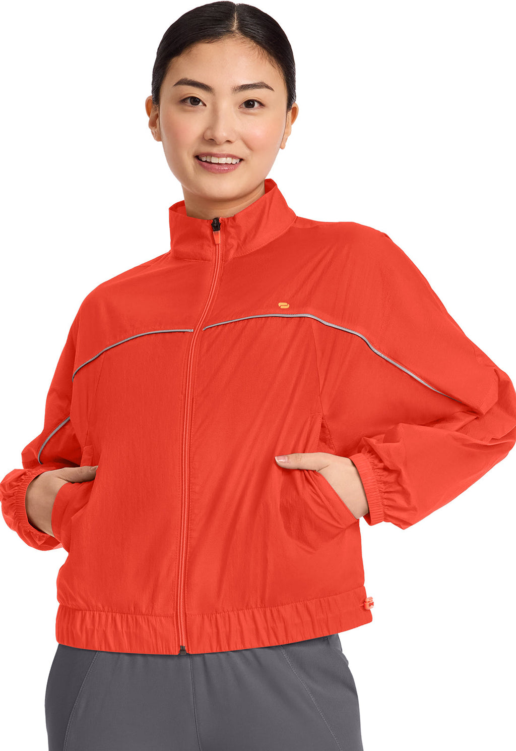 Lifestyle IN506 Women's Mock Neck Windbreaker Fire Bird