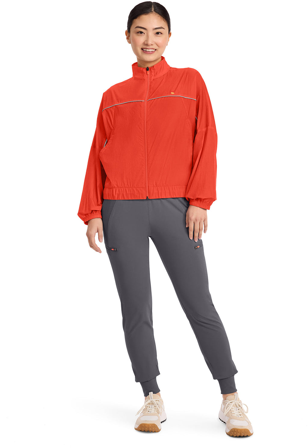 Lifestyle IN506 Women's Mock Neck Windbreaker Fire Bird