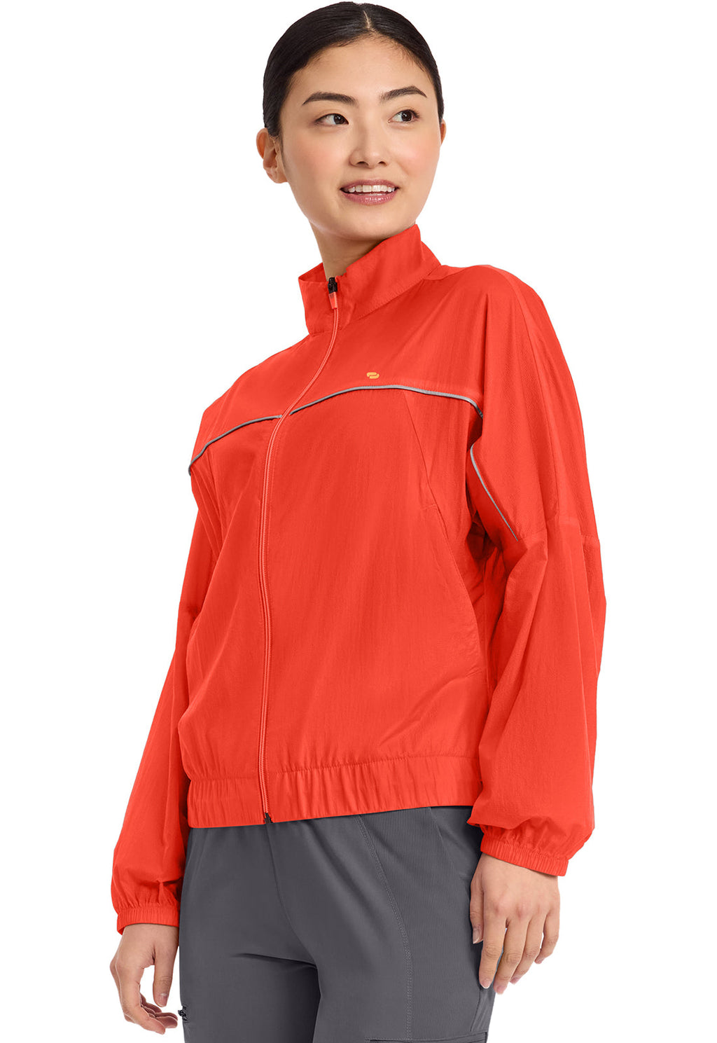 Lifestyle IN506 Women's Mock Neck Windbreaker Fire Bird