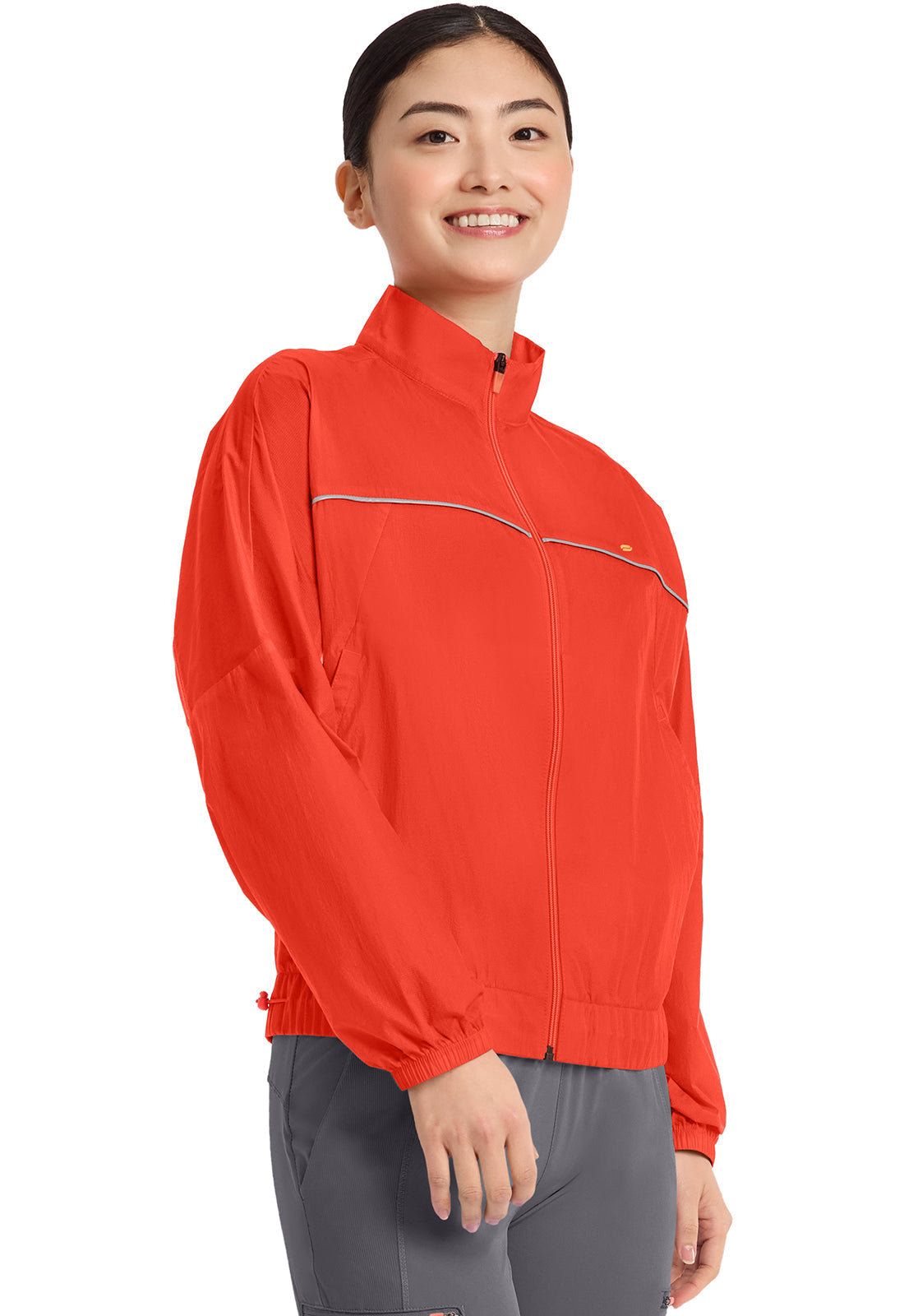 Lifestyle IN506 Women's Mock Neck Windbreaker Fire Bird