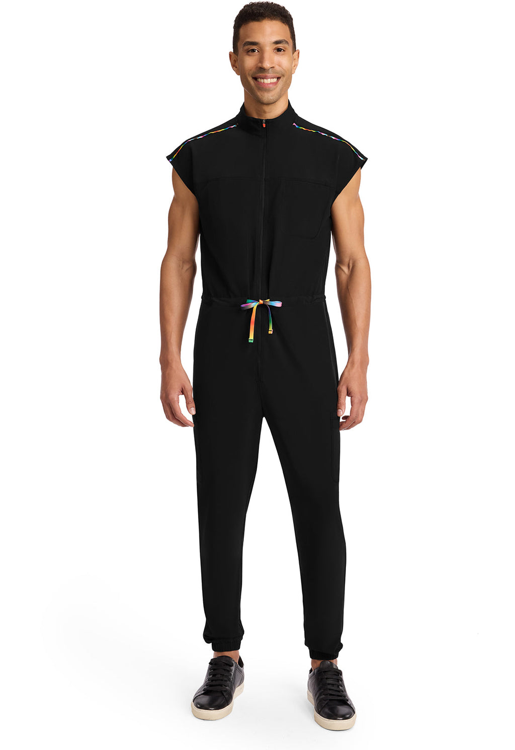 GNR8 Pride IN523A All Gender 7-Pocket Dolman Jumpsuit Black