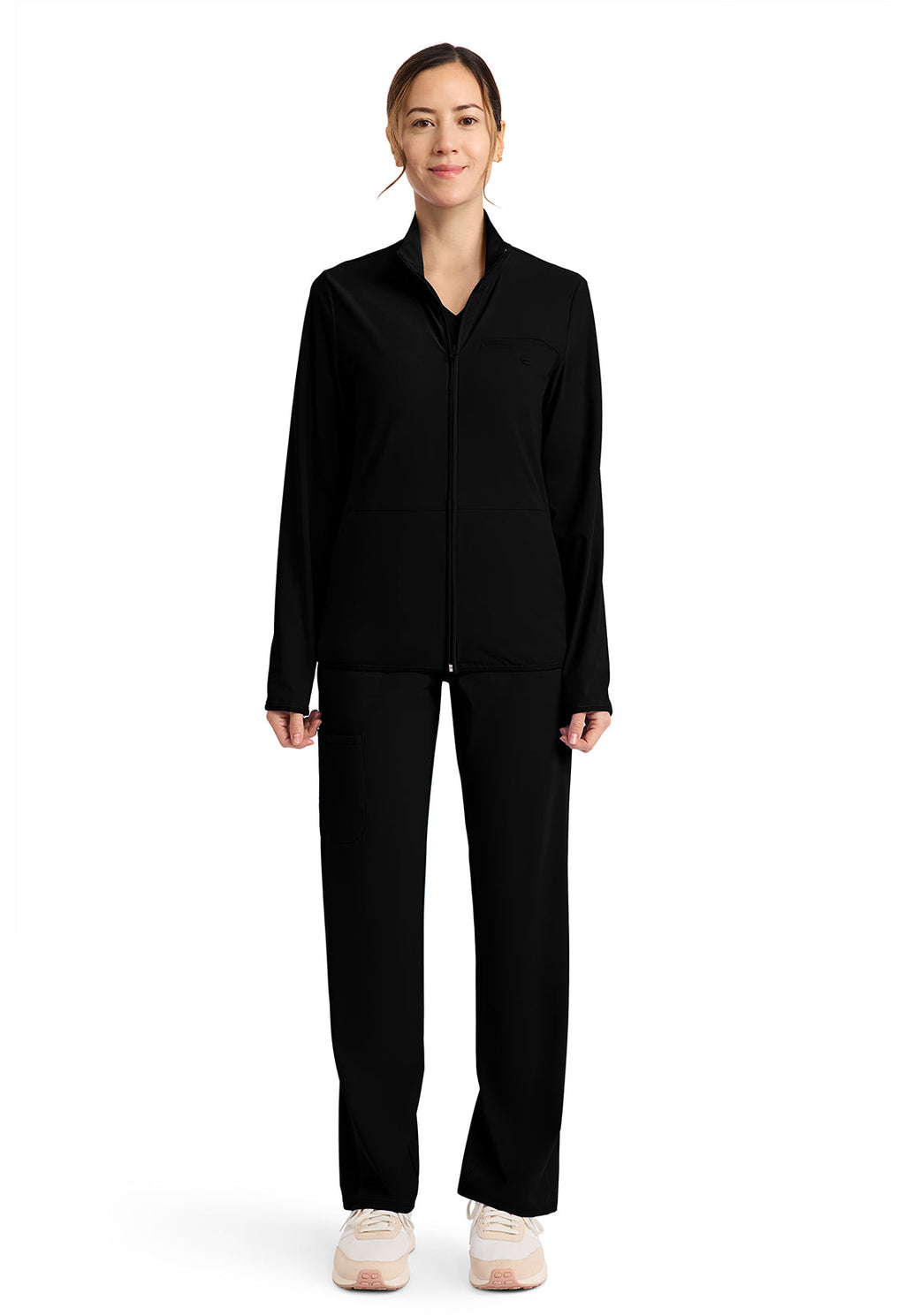 Pursuit IN525A Women's 3-Pocket Warm-up Jacket Black