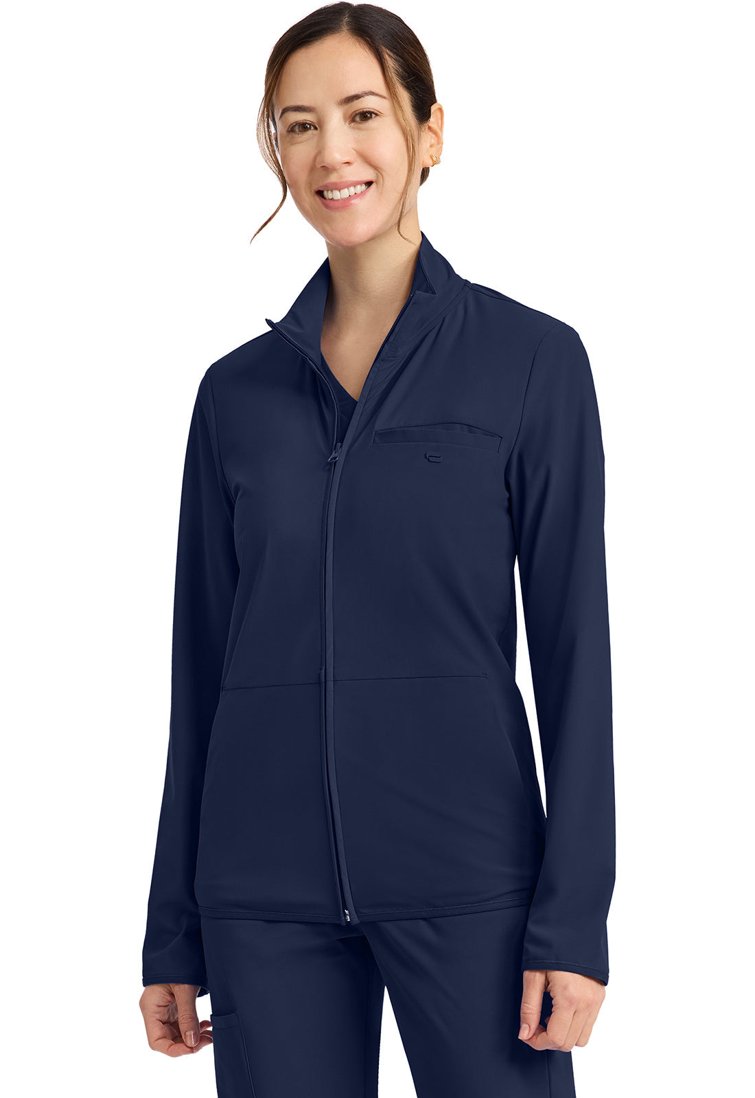 Classics IN525A Women's 3-Pocket Warm-up Jacket Navy