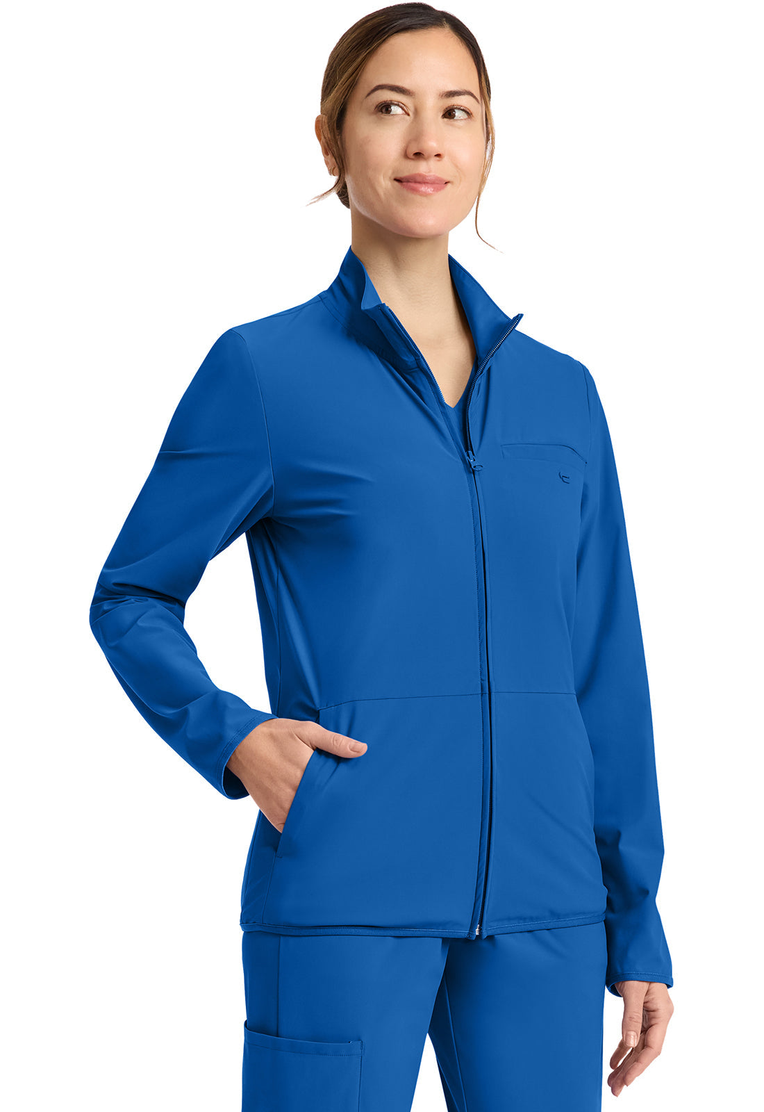 Classics IN525A Women's 3-Pocket Warm-up Jacket Royal