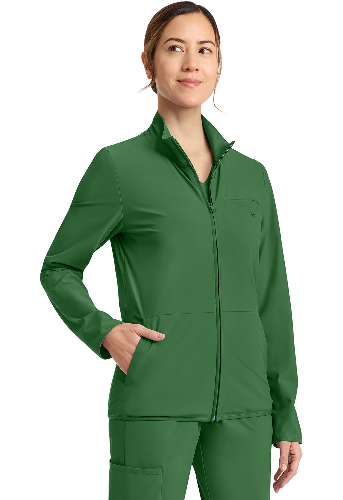 Classics IN525A Women's 3-Pocket Warm-up Jacket Retro Green