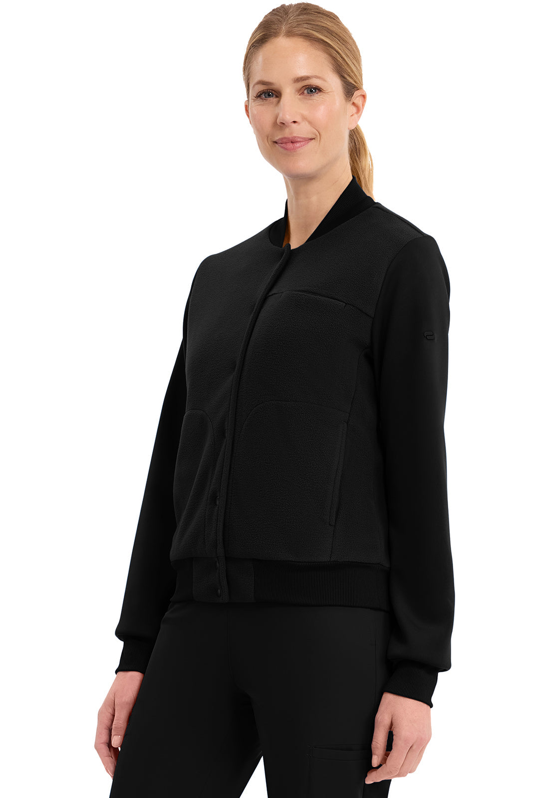 Pursuit IN526 Women's 3-Pocket Sport Bomber Jacket Black