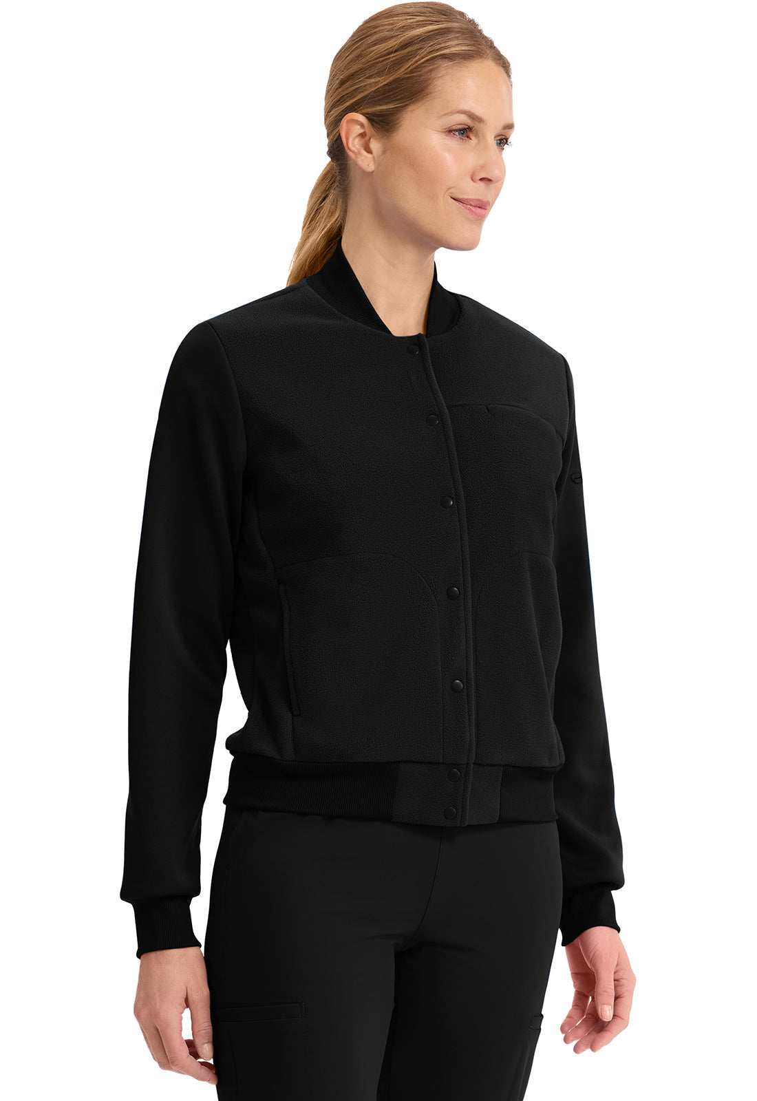 Pursuit IN526 Women's 3-Pocket Sport Bomber Jacket Black