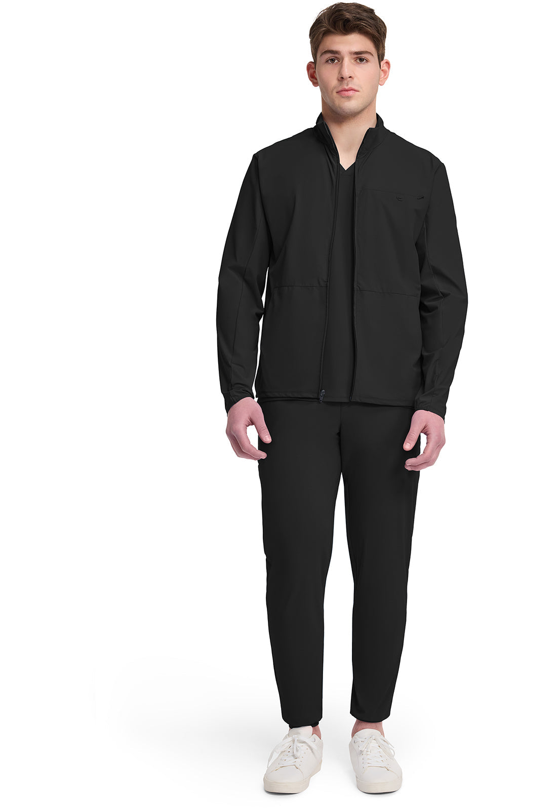 Pursuit IN527A Men's 3-Pocket Warm-up Jacket Black