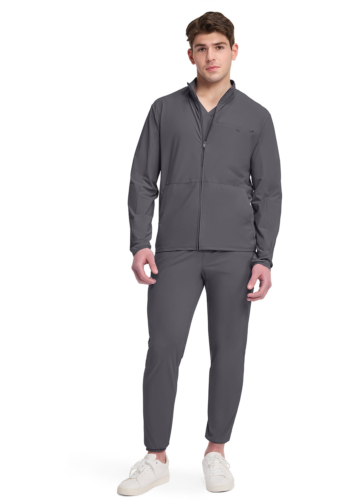 Pursuit IN527A Men's 3-Pocket Warm-up Jacket Pewter