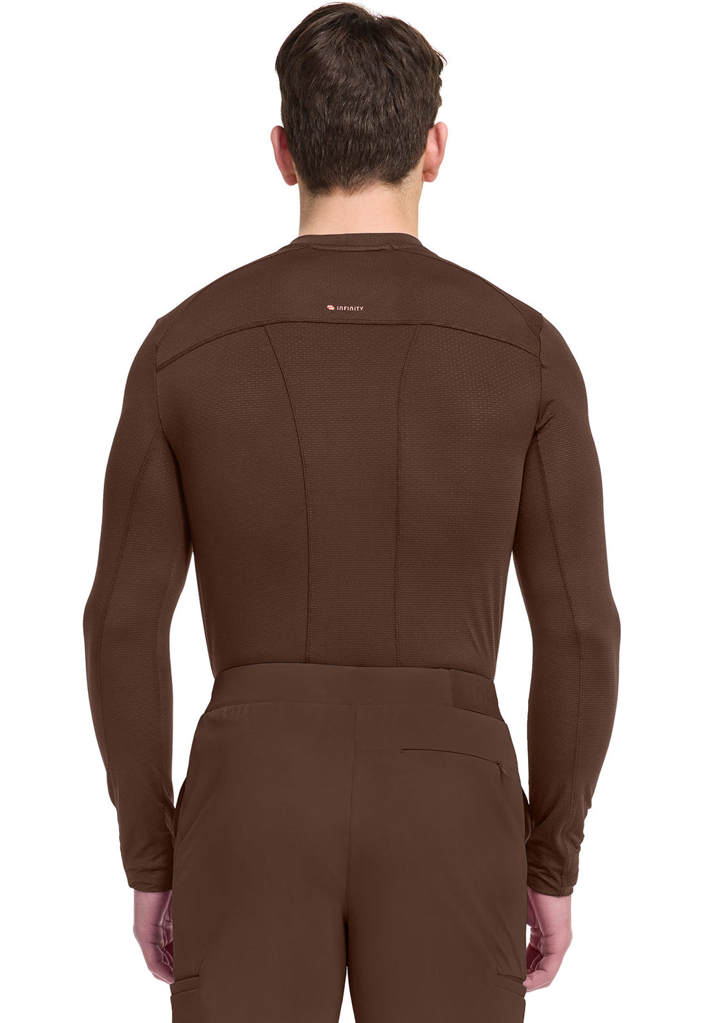 Essentials IN608 Men's Long Sleeve Performance Underscrub Espresso Express
