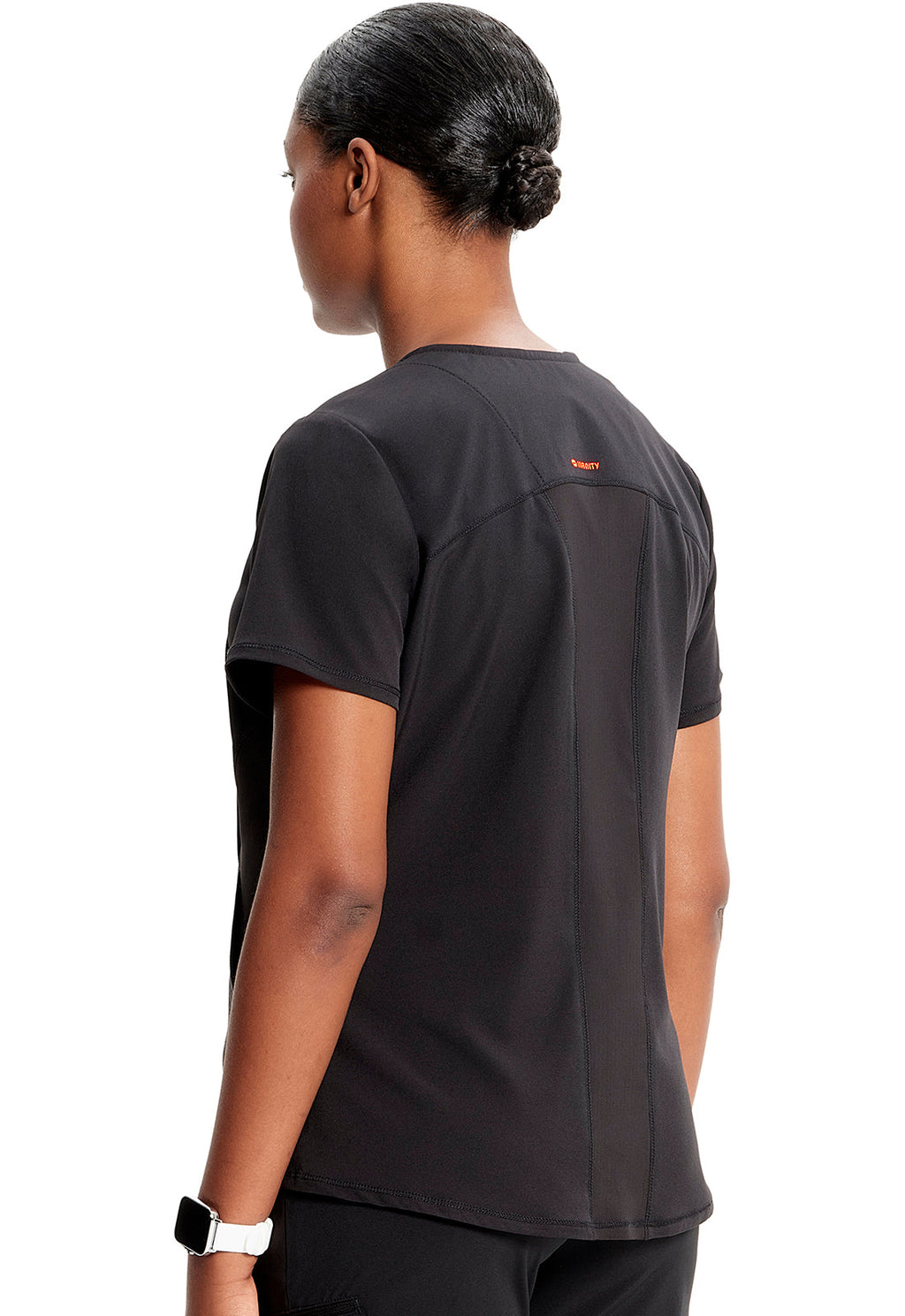 GNR8 IN620A V-Neck Top Black Model Image Right Side | Infinity