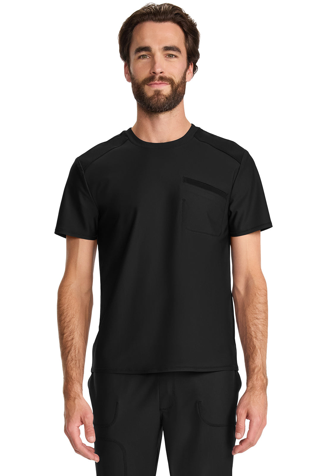 GNR8 Kinetic IN626A Men's Tuck-in Crew Neck Top Black