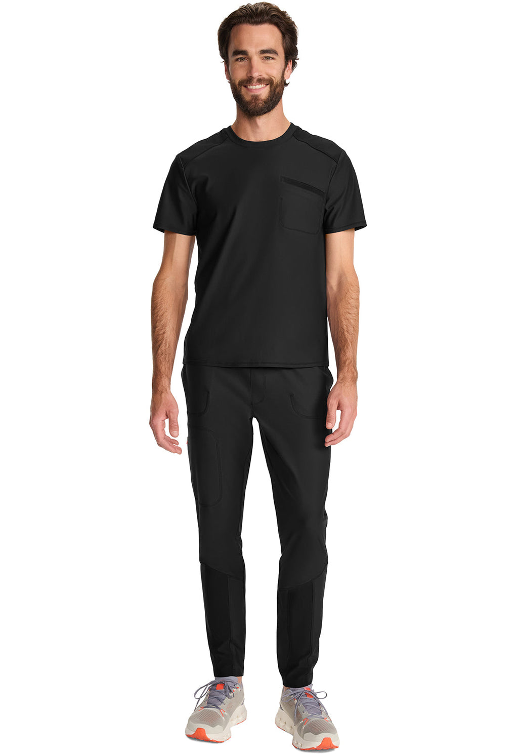 GNR8 Kinetic IN626A Men's Tuck-in Crew Neck Top Black