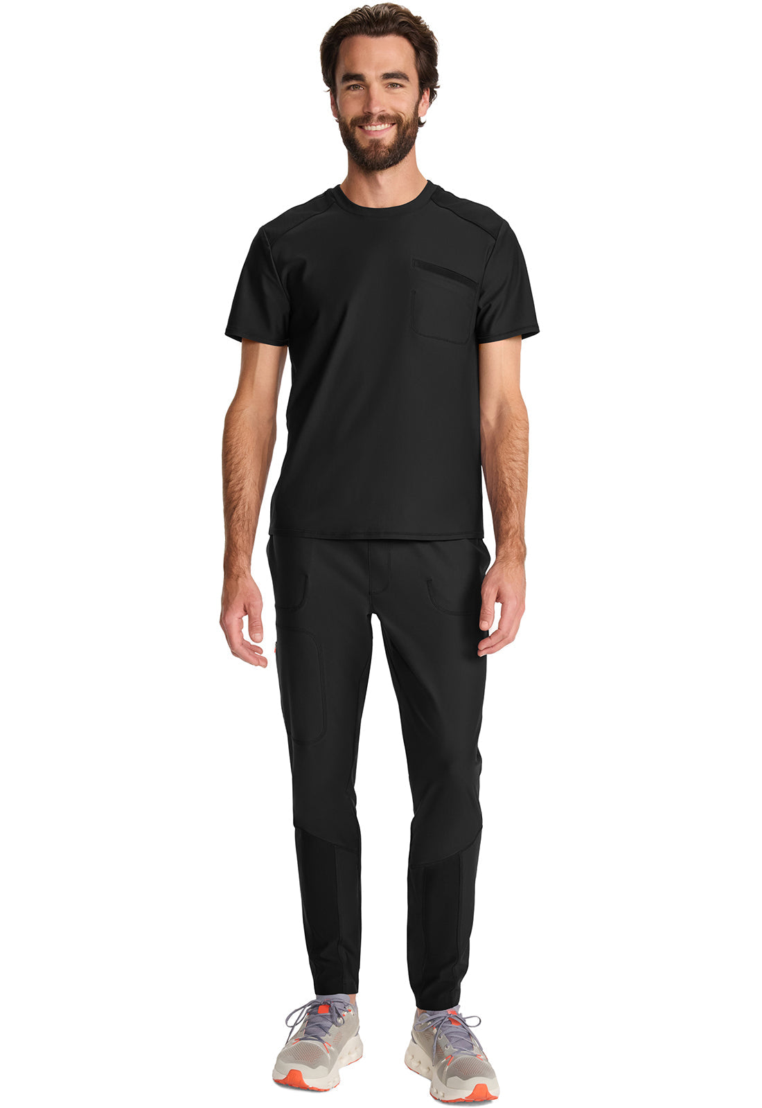 GNR8 Kinetic IN626A Men's Tuck-in Crew Neck Top Black
