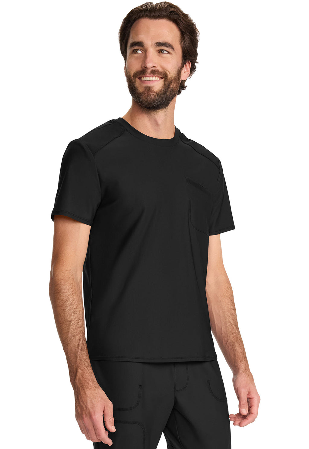 GNR8 Kinetic IN626A Men's Tuck-in Crew Neck Top Black