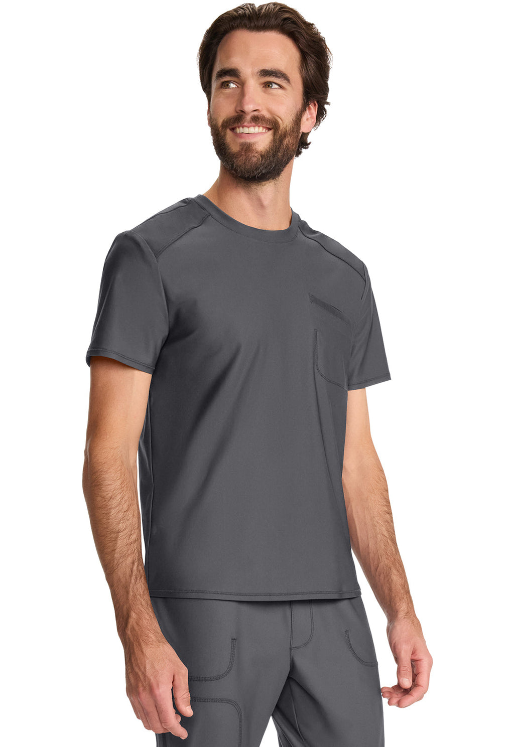 GNR8 Kinetic IN626A Men's Tuck-in Crew Neck Top Pewter