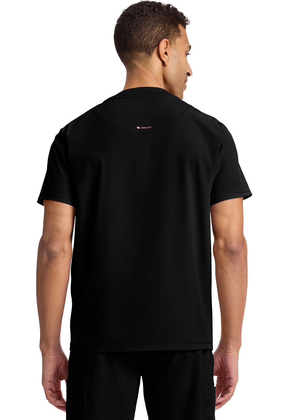 GNR8 IN628A Men's 3-Pocket Rib-Knit V-Neck Top Black