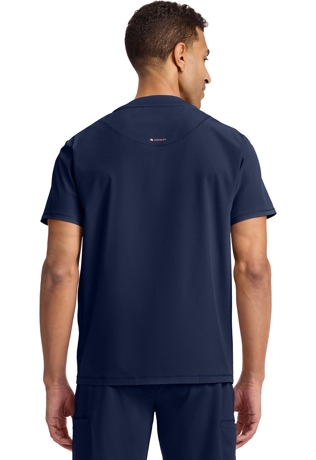 GNR8 IN628A Men's 3-Pocket Rib-Knit V-Neck Top Navy