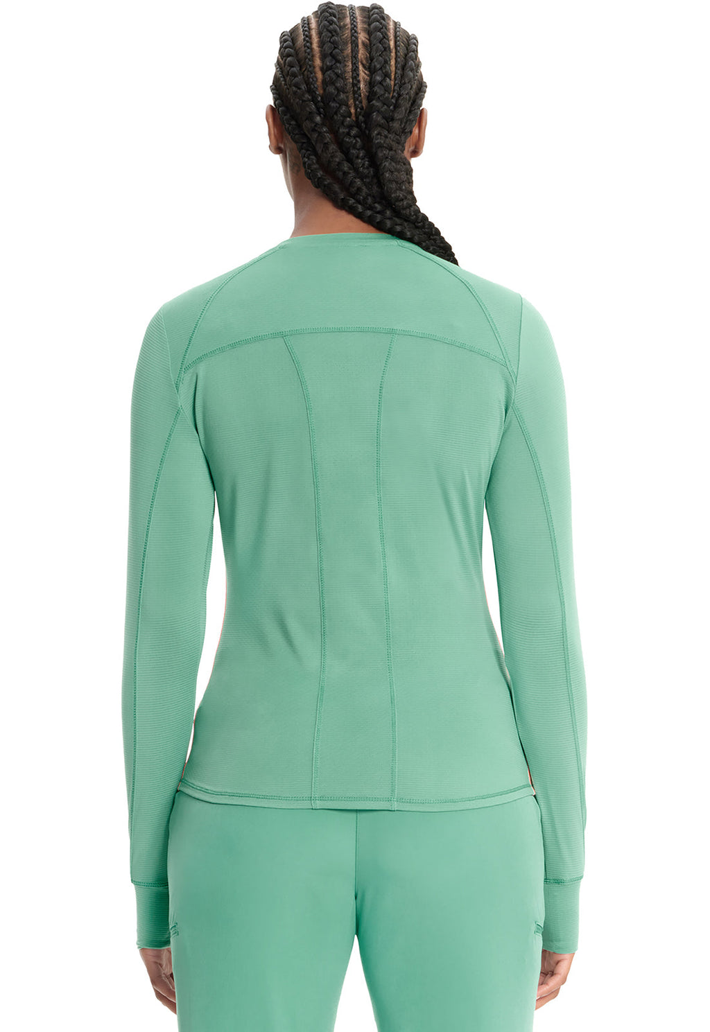 GNR8 IN641 Long Sleeve Logo Performance Underscrub Matcha Latte Model Image Back | Infinity