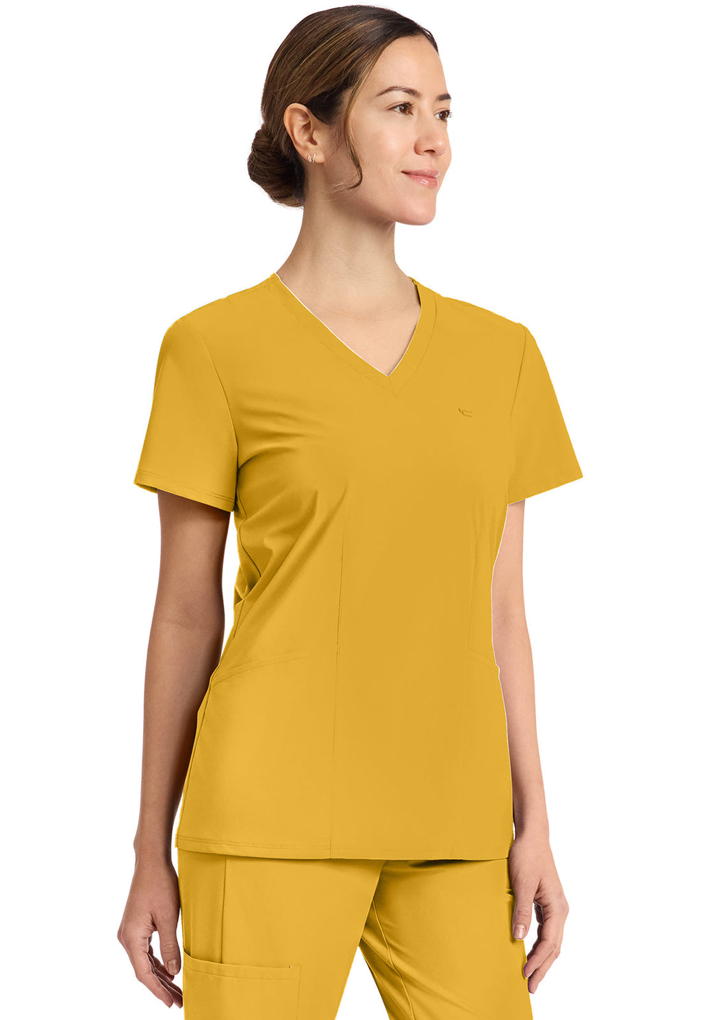 Pursuit IN647A Women's 2-Pocket V-Neck Top Butterscotch