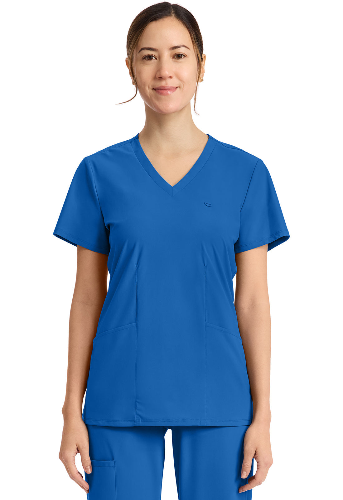 Pursuit IN647A Women's 2-Pocket V-Neck Top Royal