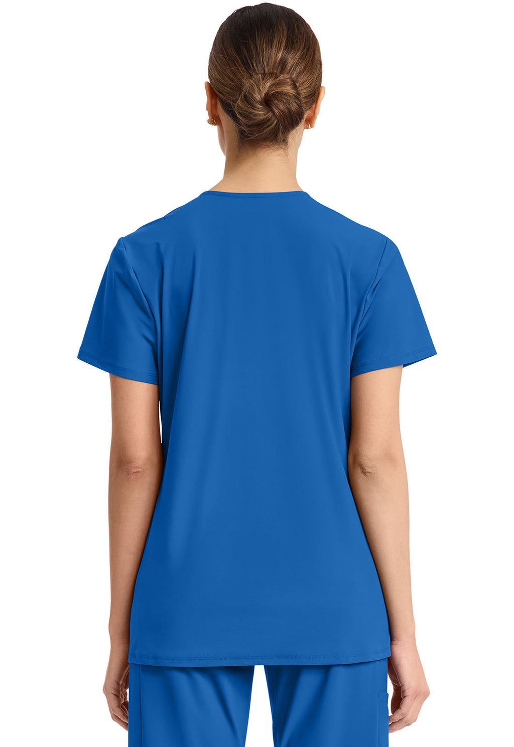 Pursuit IN647A Women's 2-Pocket V-Neck Top Royal