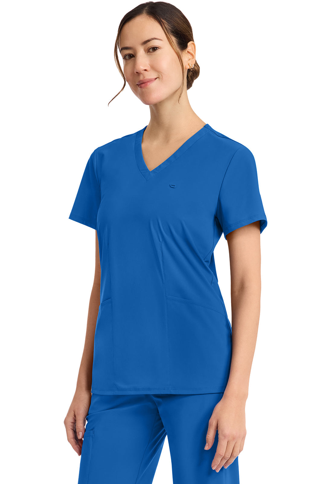 Pursuit IN647A Women's 2-Pocket V-Neck Top Royal