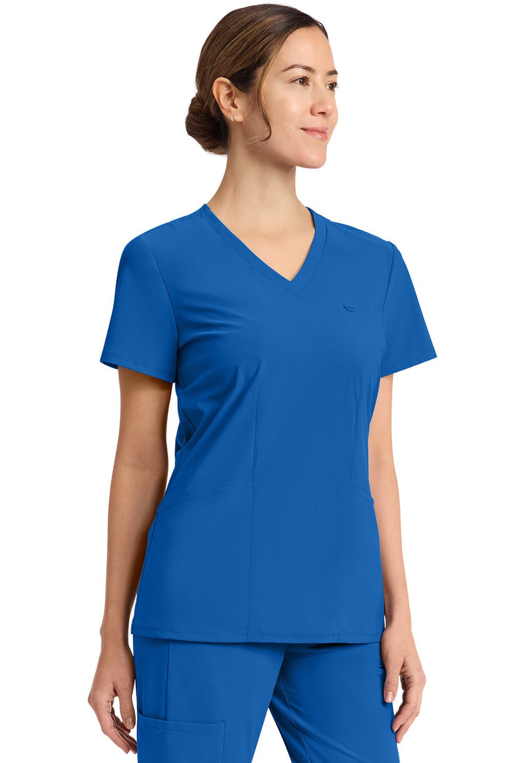 Pursuit IN647A Women's 2-Pocket V-Neck Top Royal