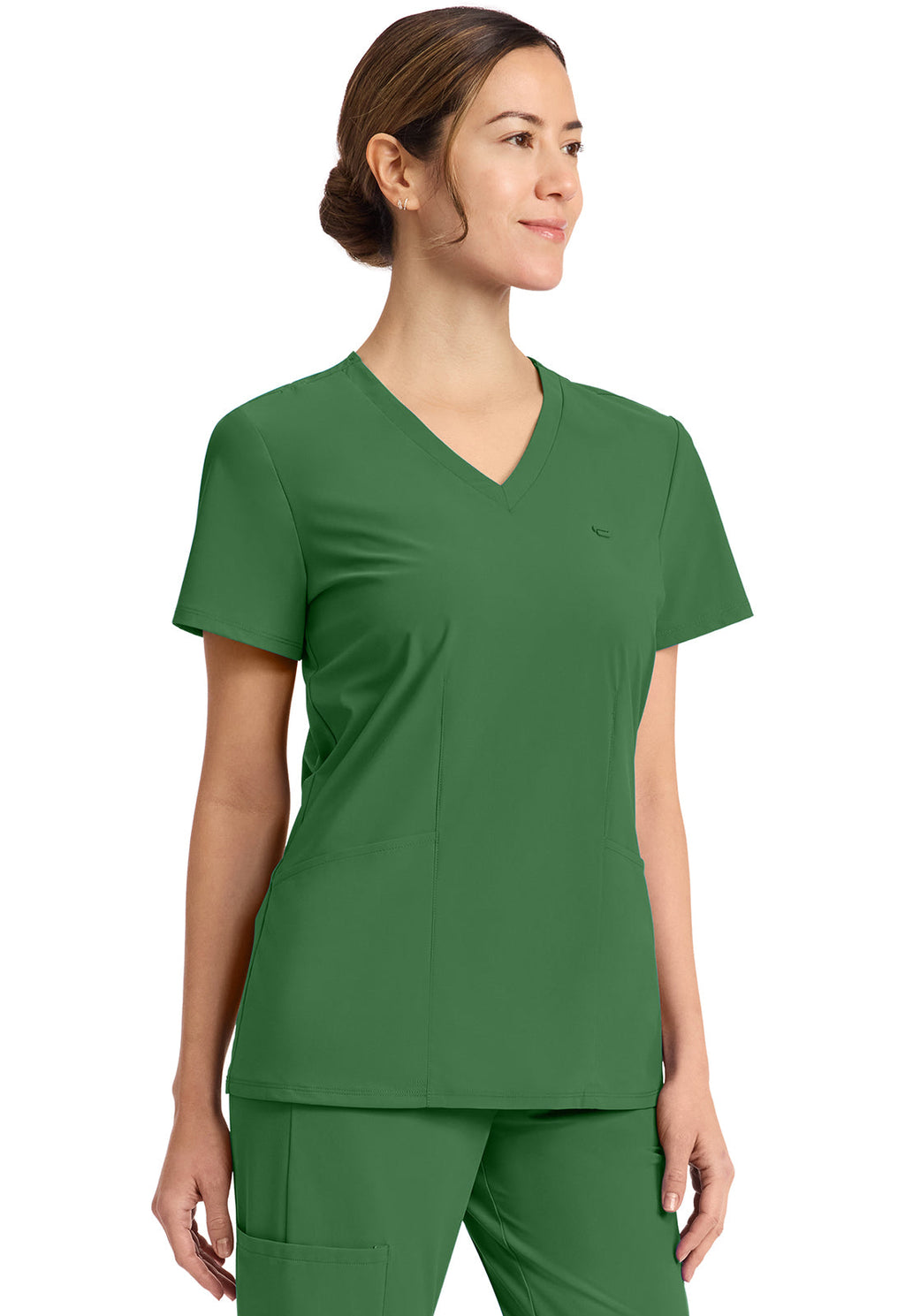 Pursuit IN647A Women's 2-Pocket V-Neck Top Retro Green