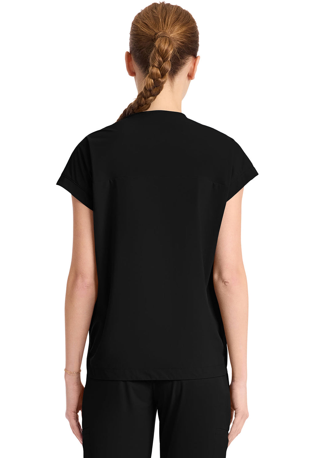 Pursuit IN650A Women's 1-Pocket V-Neck Top Black