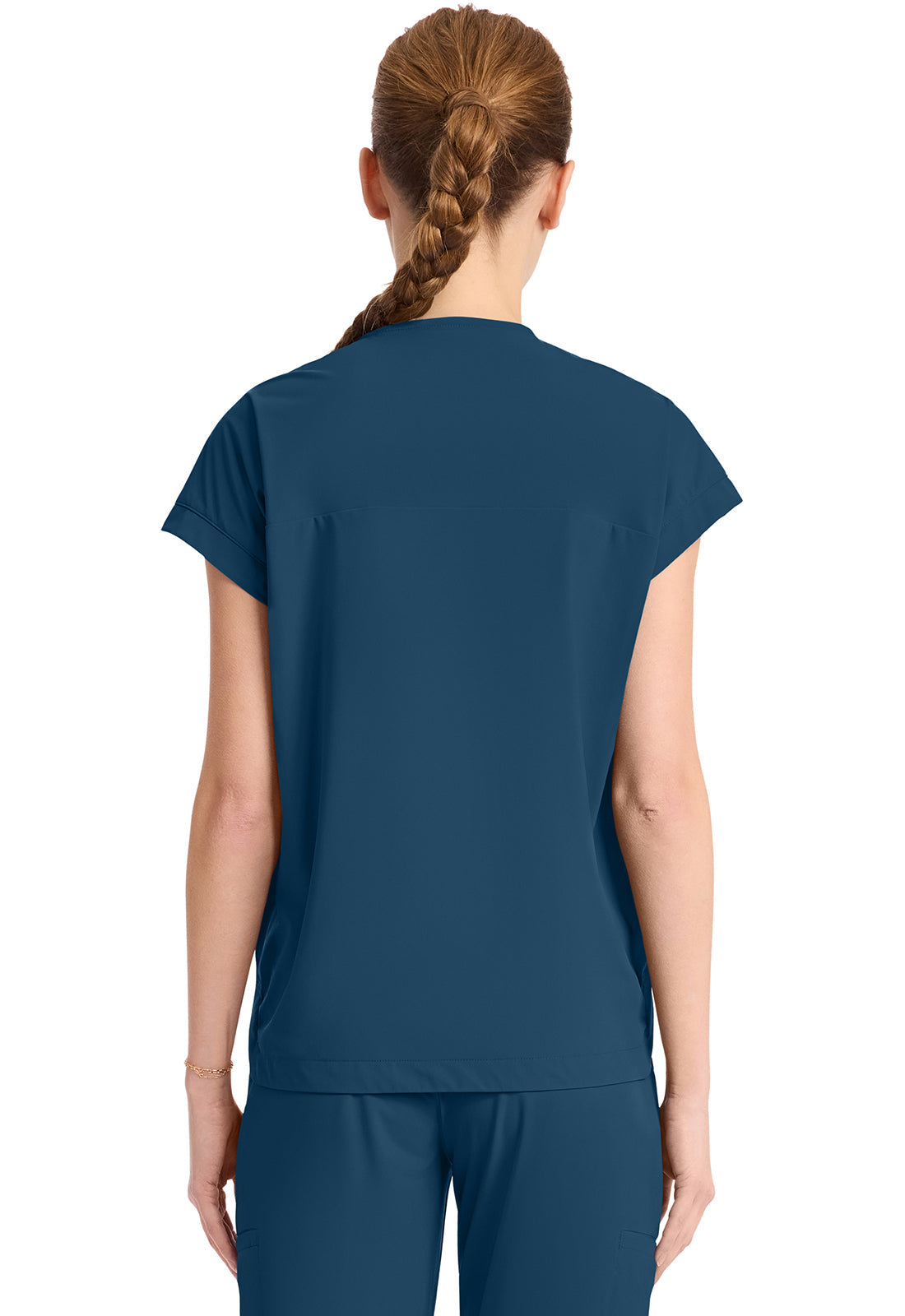 Pursuit IN650A Women's 1-Pocket V-Neck Top Caribbean Blue
