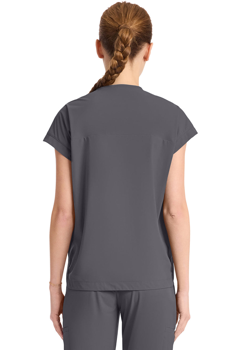 Pursuit IN650A Women's 1-Pocket V-Neck Top Pewter