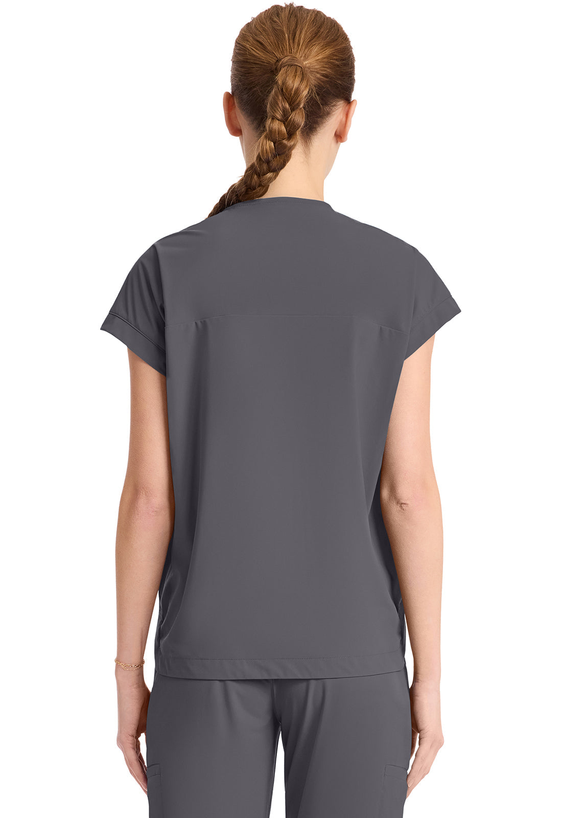 Pursuit IN650A Women's 1-Pocket V-Neck Top Pewter