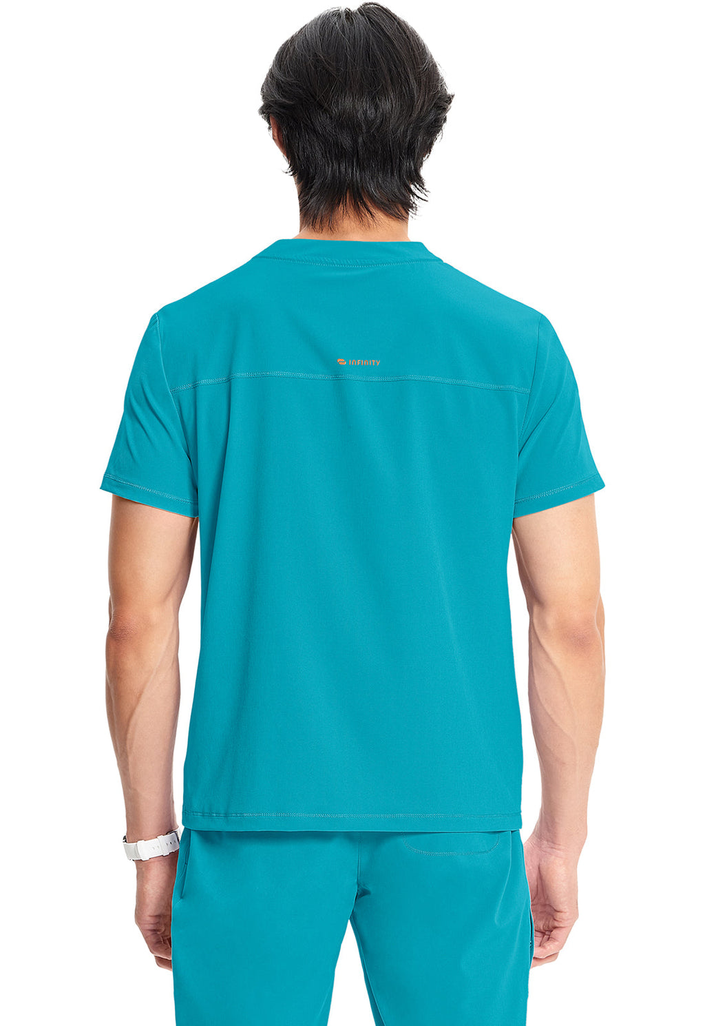 GNR8 IN702A Men's Partial Zip V-Neck Top Aquaturque