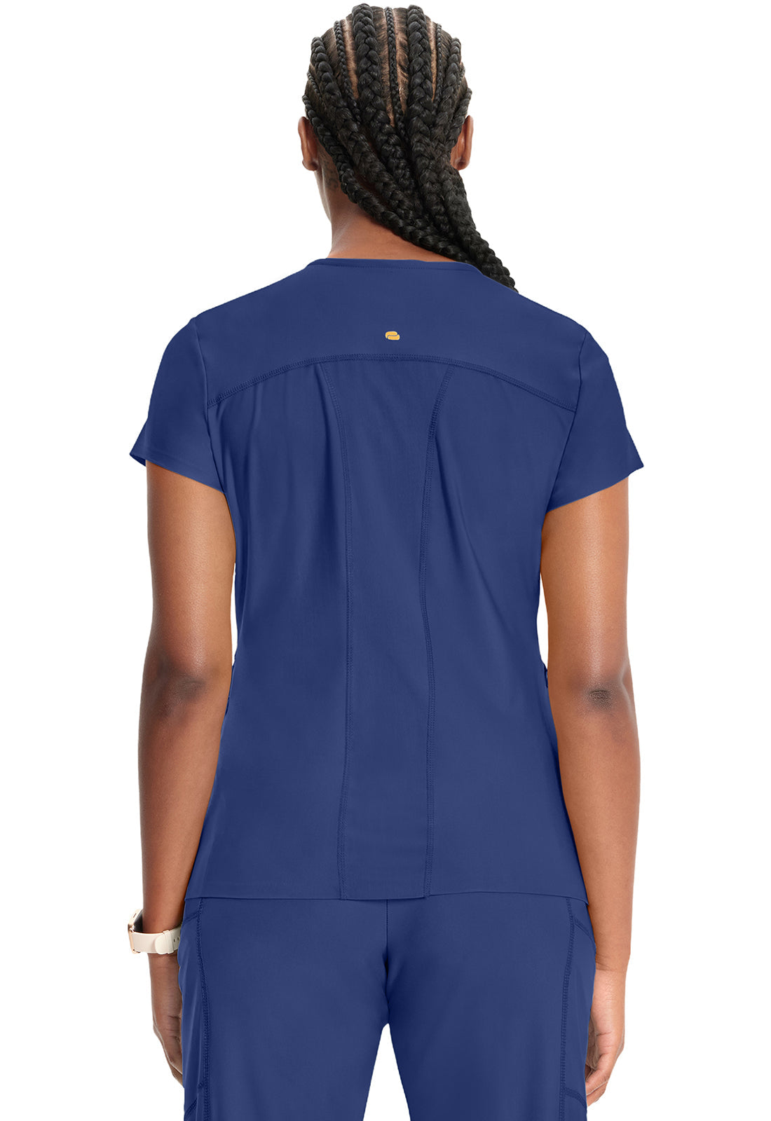 GNR8 Kinetic  IN706A Knit V-Neck Top Navy