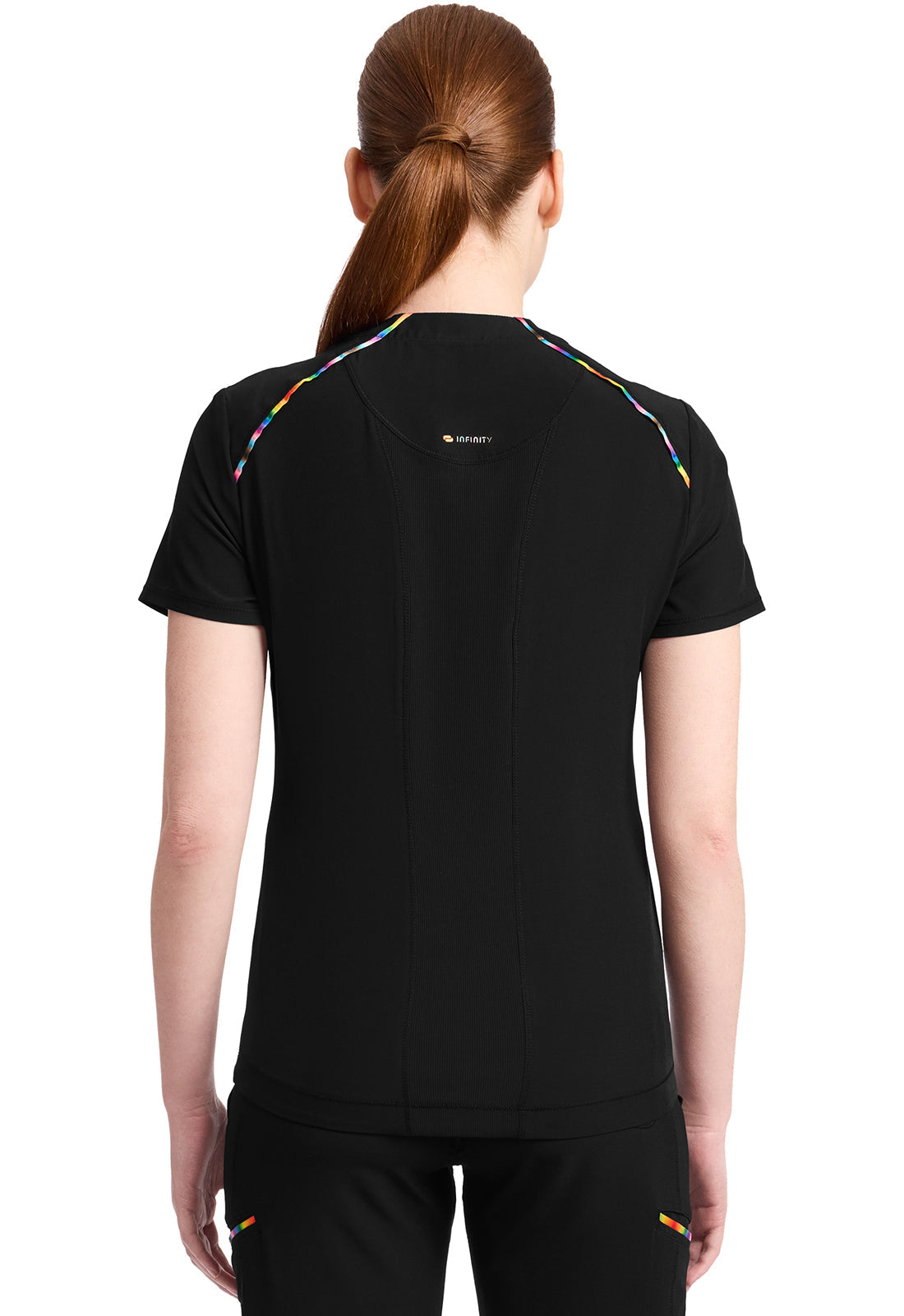GNR8 Pride IN744A ZIP HENLEY TOP Black