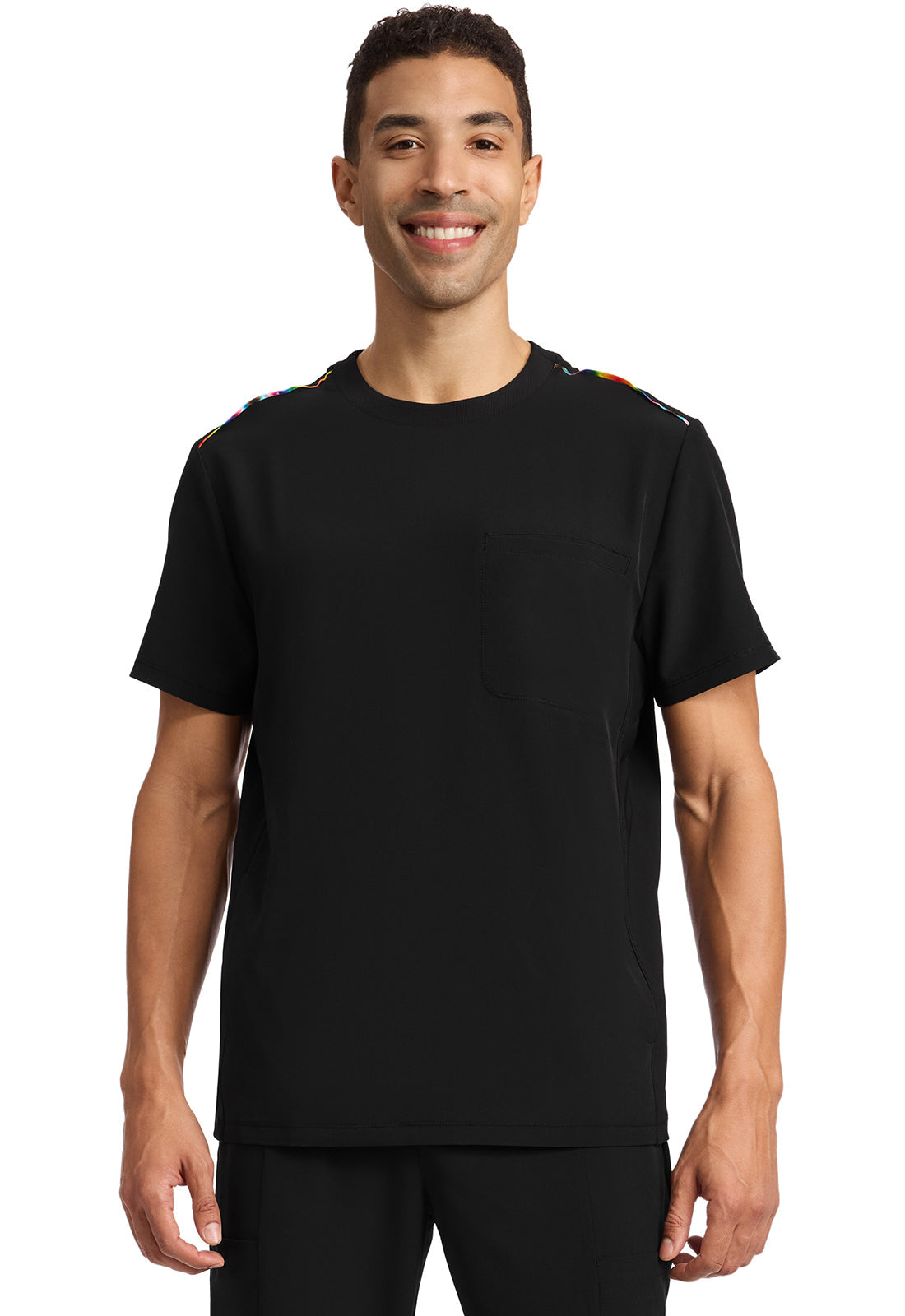 GNR8 Pride IN746A MEN'S MIX MEDIA CREW NECK Black