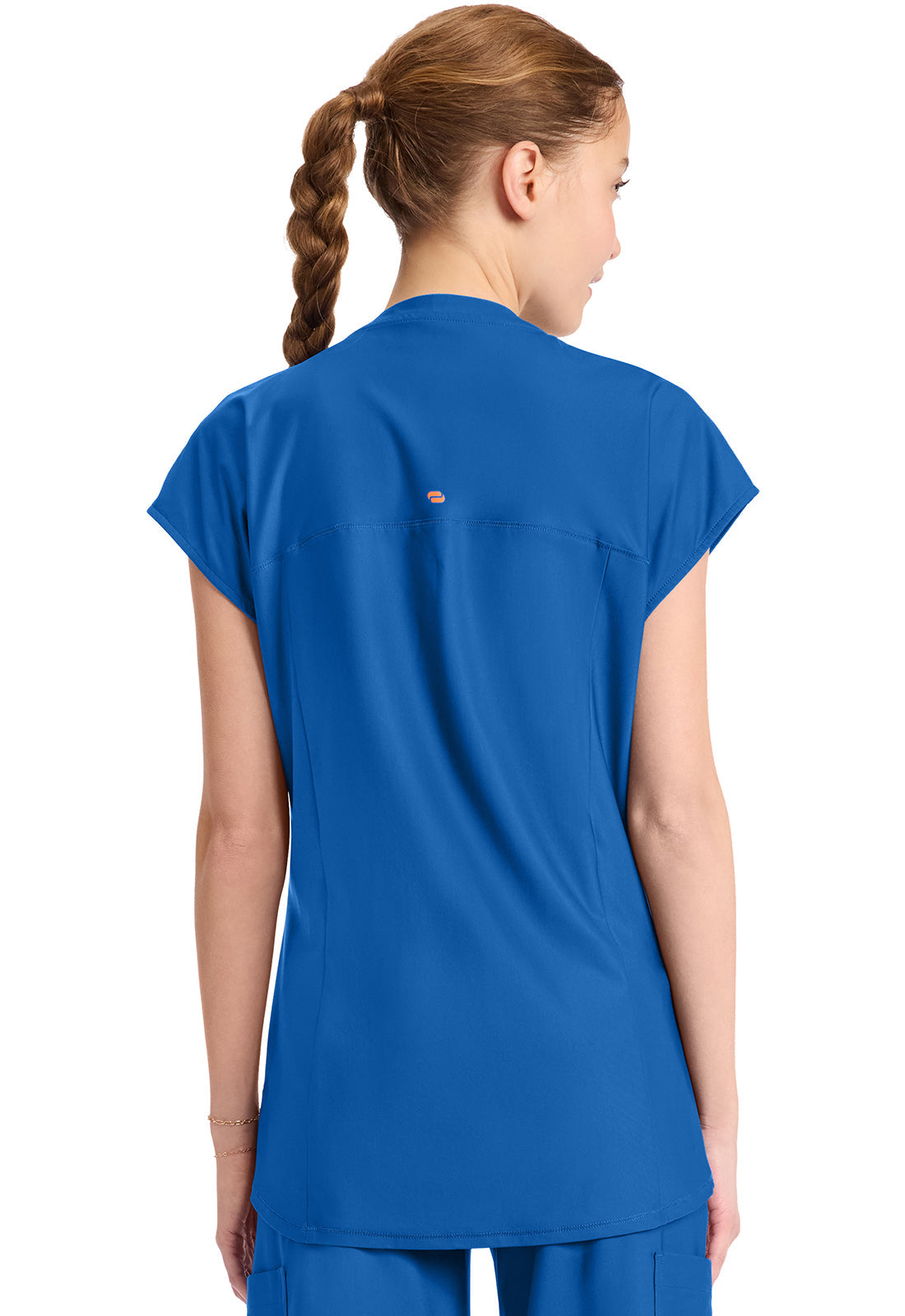 Kinetic IN811A Women's 2-Pocket Henley Tunic Top Royal