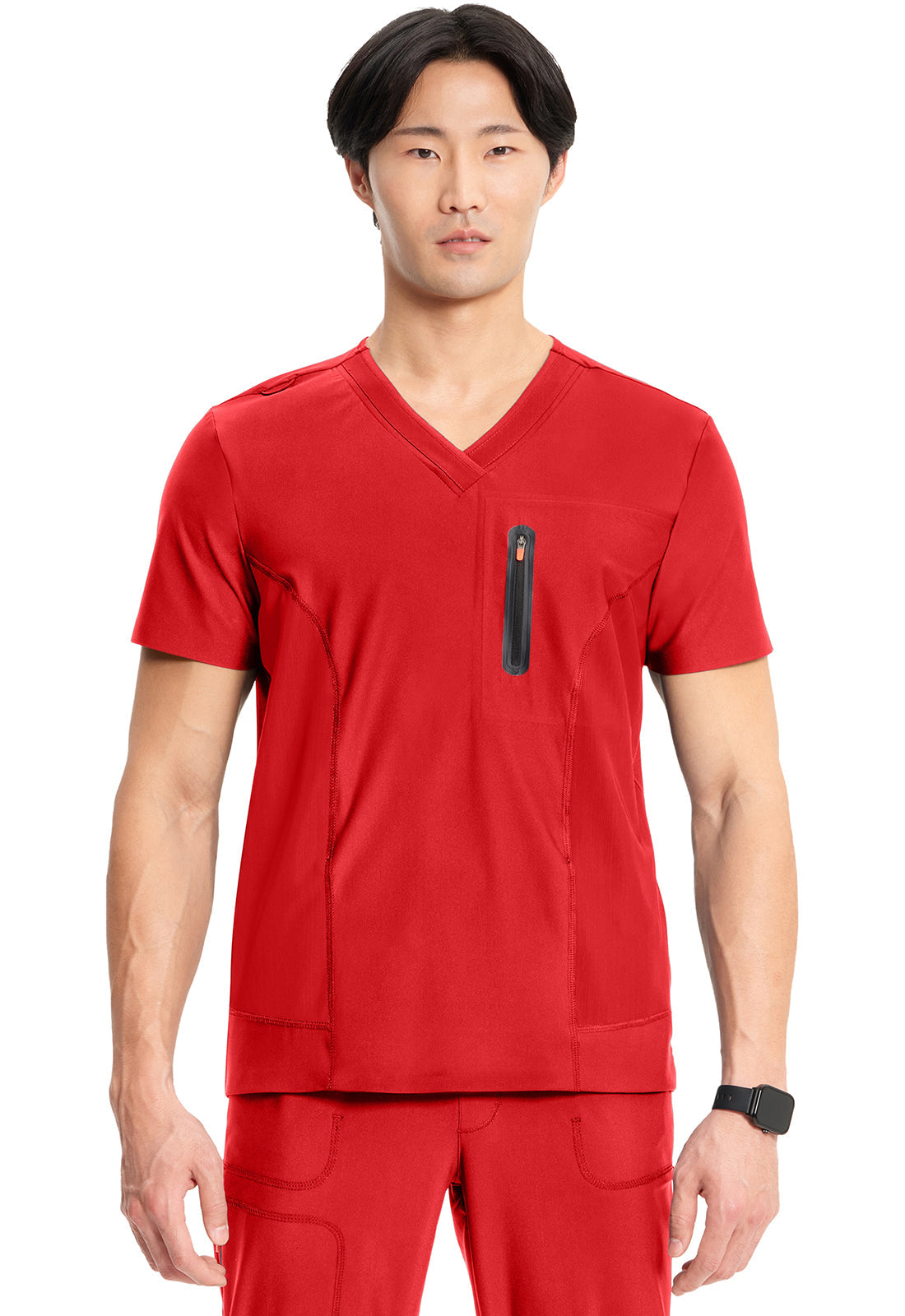 GNR8 Kinetic  IN823A Men's Knit V-Neck Top Fire Bird Model Image Front | Infinity