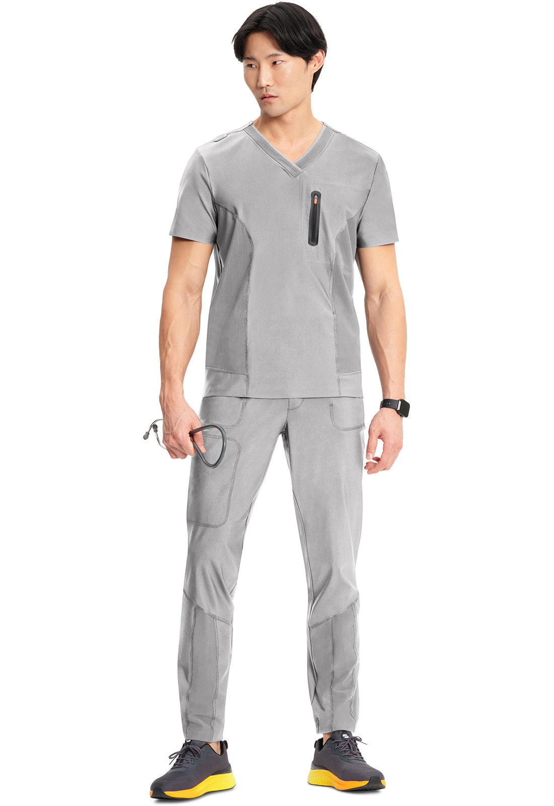 GNR8 Kinetic  IN823A Men's Knit V-Neck Top Vapor