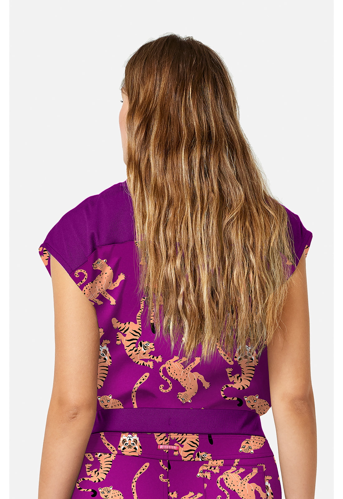 Amp MC00015 Women's Printed Dolman Scrub Top Into The Wild
