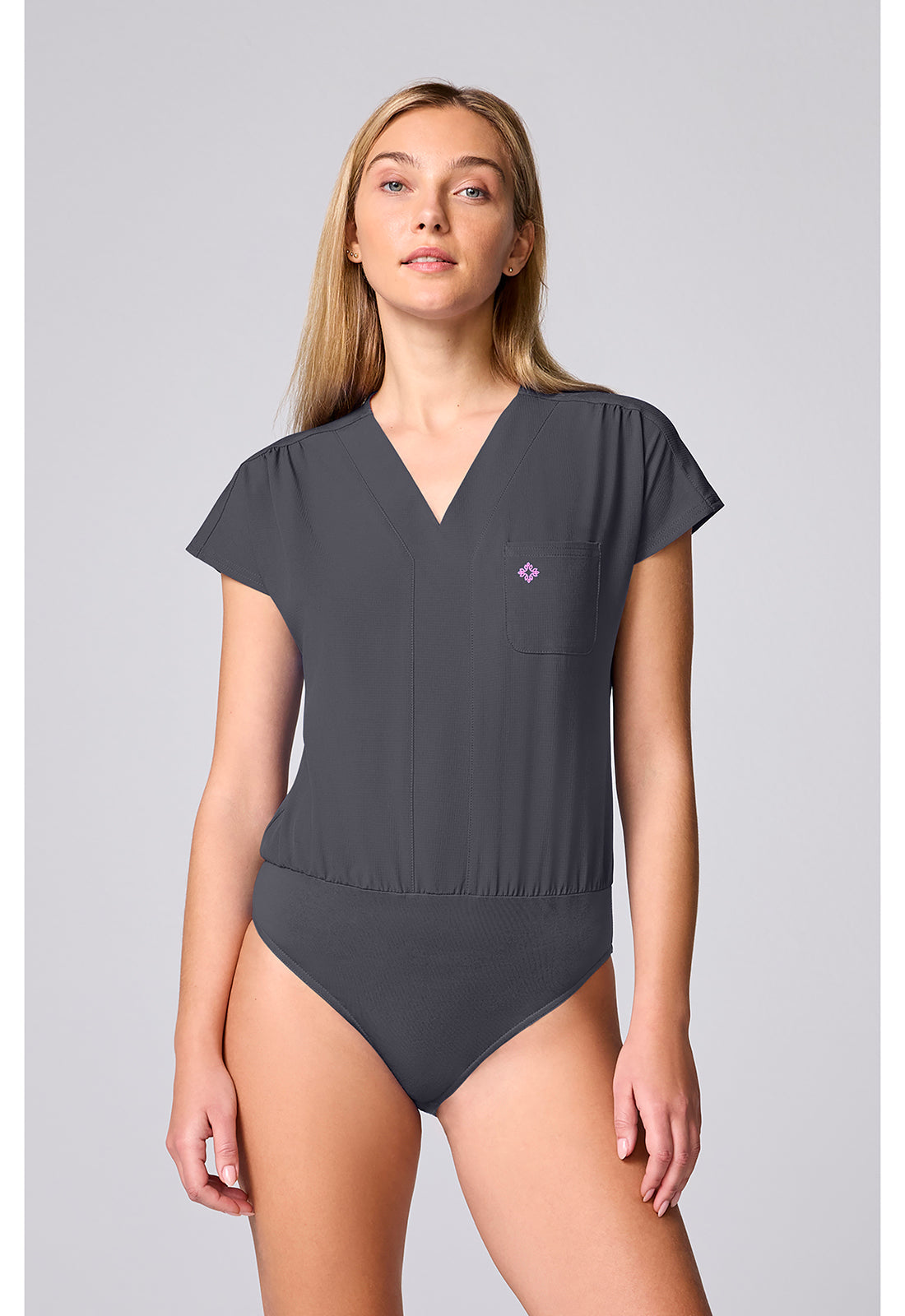 Amp MC00017 Women's One Pocket Bodysuit Pewter