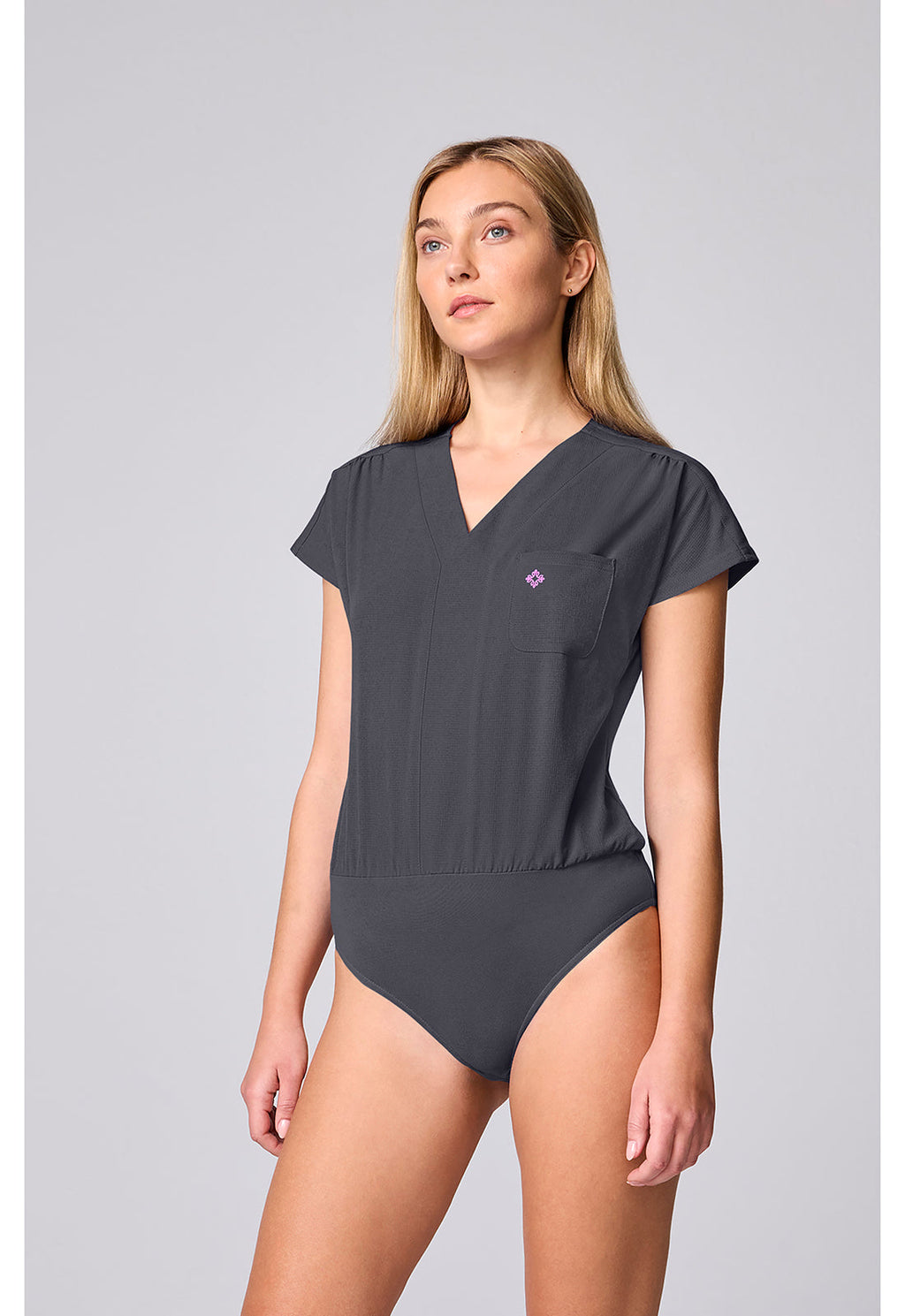 Amp MC00017 Women's One Pocket Bodysuit Pewter