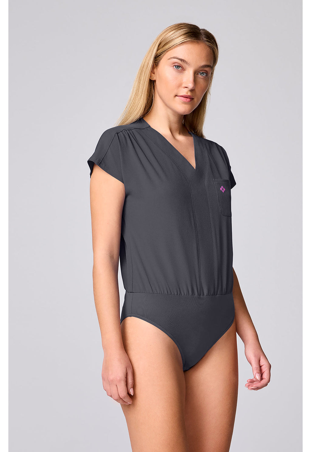Amp MC00017 Women's One Pocket Bodysuit Pewter