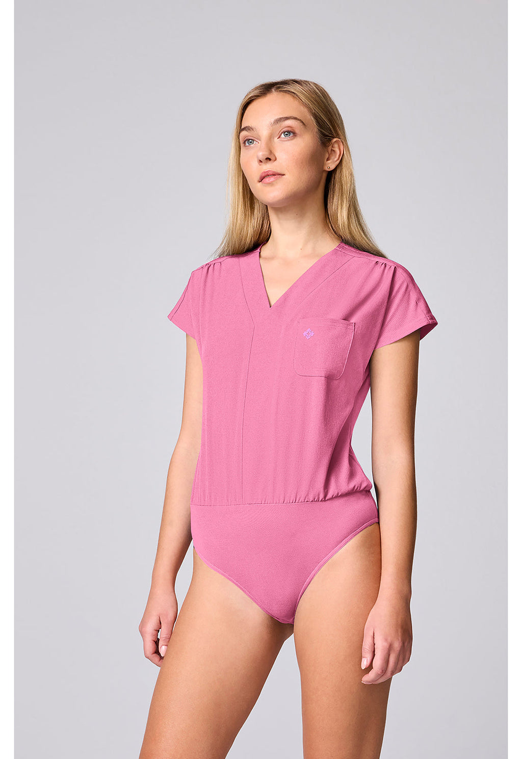 Amp MC00017 Women's One Pocket Bodysuit Pixel Pink