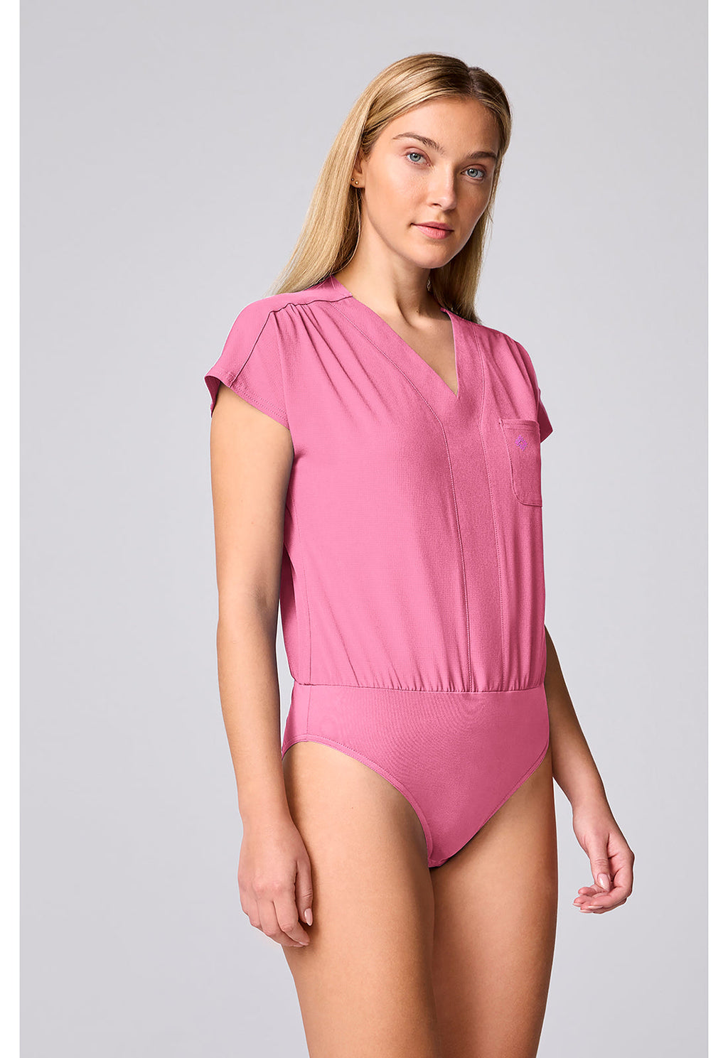 Amp MC00017 Women's One Pocket Bodysuit Pixel Pink