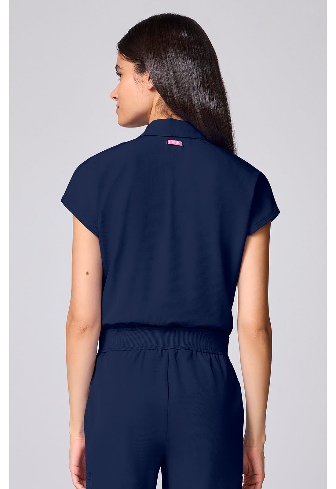 Amp MC00018 Women's Dolman Wide Leg Jumpsuit Navy