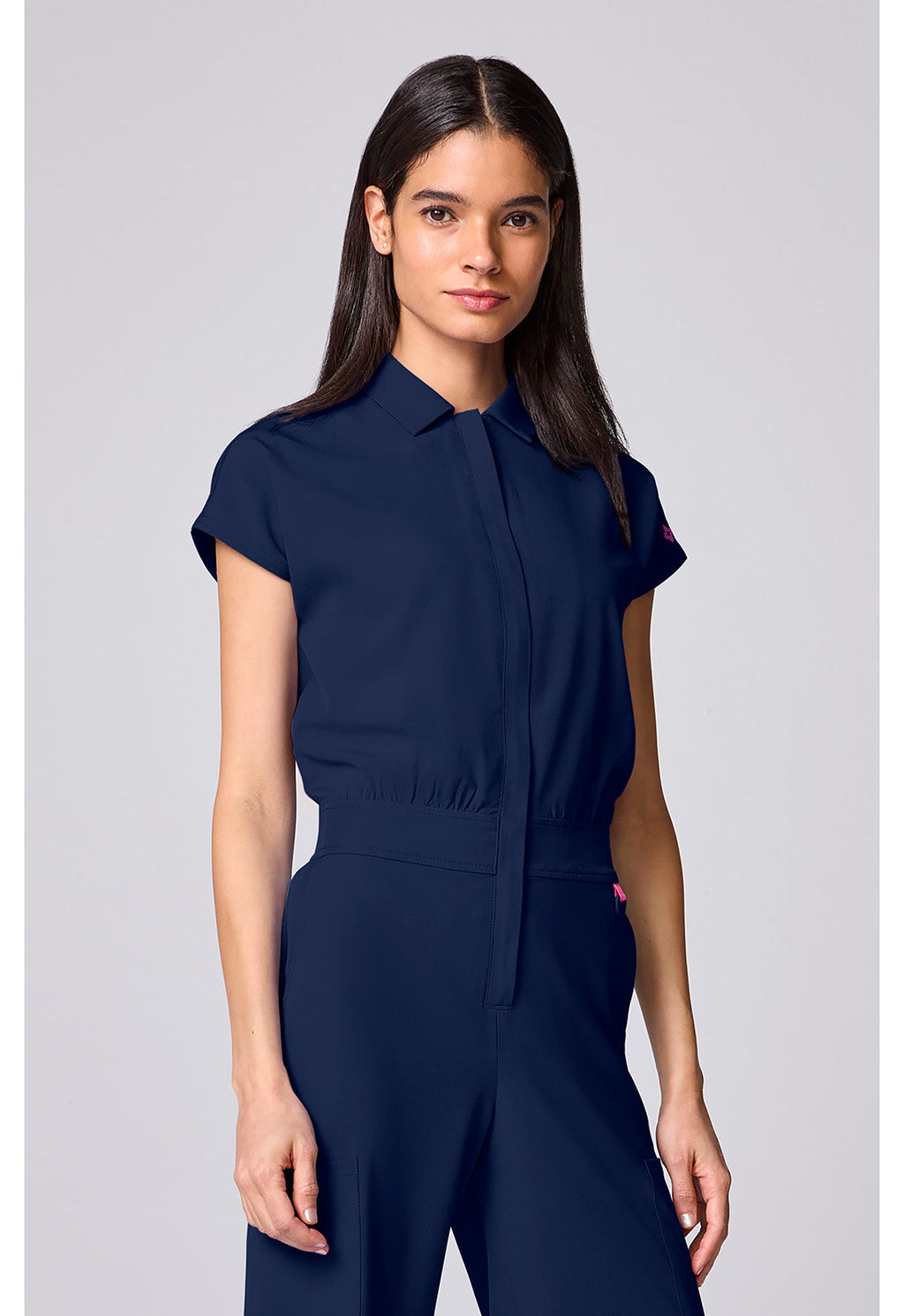 Amp MC00018 Women's Dolman Wide Leg Jumpsuit Navy