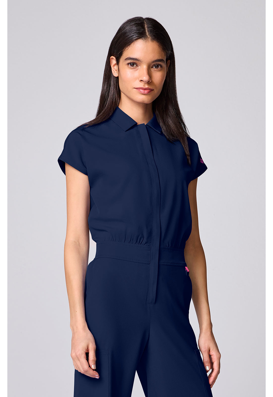 Amp MC00018 Women's Dolman Wide Leg Jumpsuit Navy